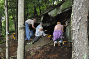 Rock shelter digging