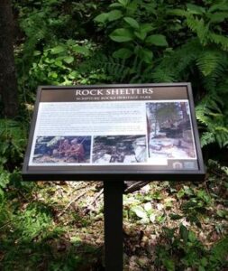 Rock shelter sign